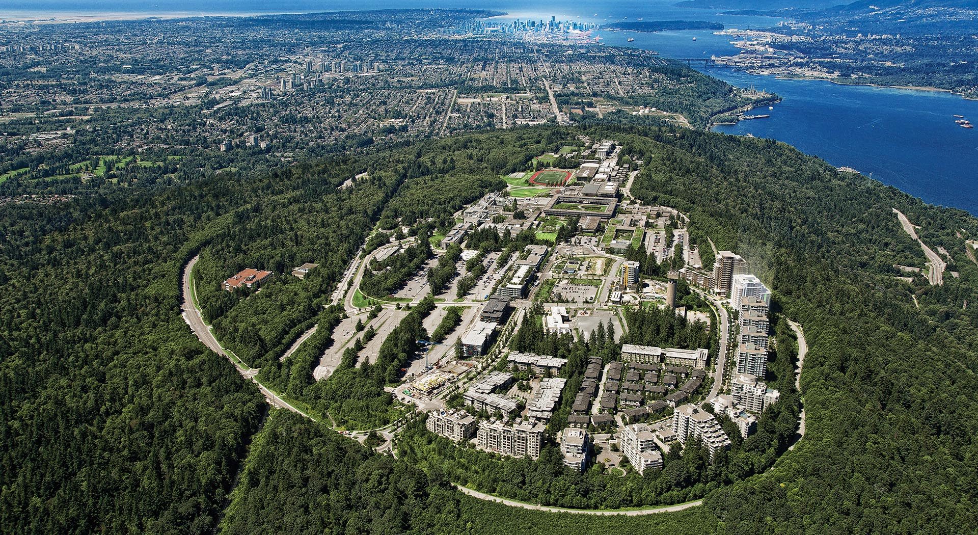 aerial view of SFU